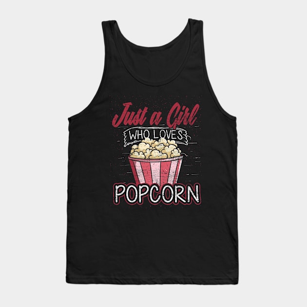 Popcorn Girl Retro Cinema Tank Top by ShirtsShirtsndmoreShirts